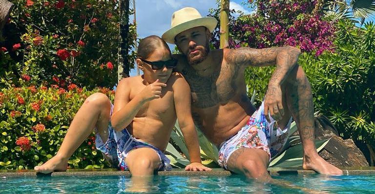 Davi Lucca faz moicano para homenagear o pai, Neymar Jr., em dia de jogo
