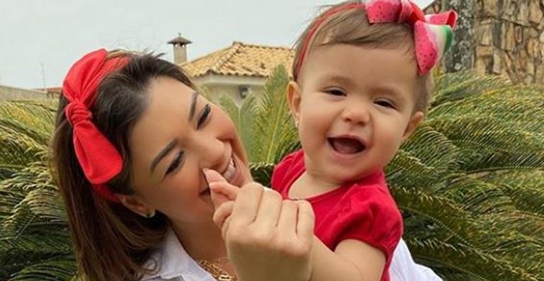 Amanda Françozo combina look com a filha, Vitória: ”Adoro”