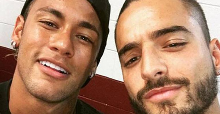 Maluma comenta ”briga” com Neymar Jr. e esclarece: ”Tudo certo”