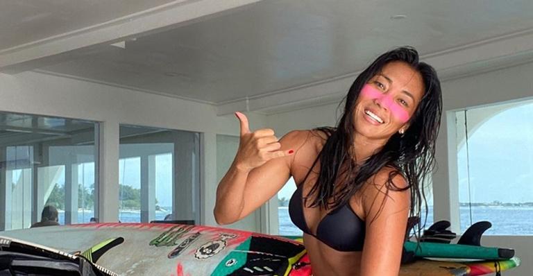 De biquíni, Danni Suzuki se despede das Maldivas: ”Gratidão por cada minuto nesse lugar”
