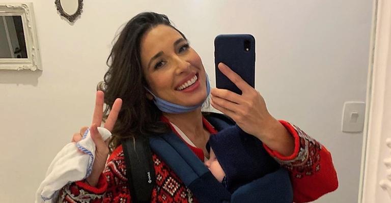 Giselle Itié conta da primeira vez do filho em um estúdio: ”Acompanhando a mamãe”