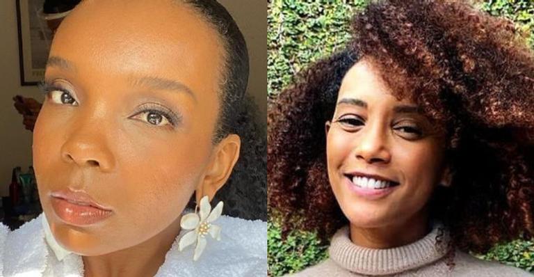 Thelminha se encanta com arte de fã feita para ela e Taís Araujo: ”Panteras negras”