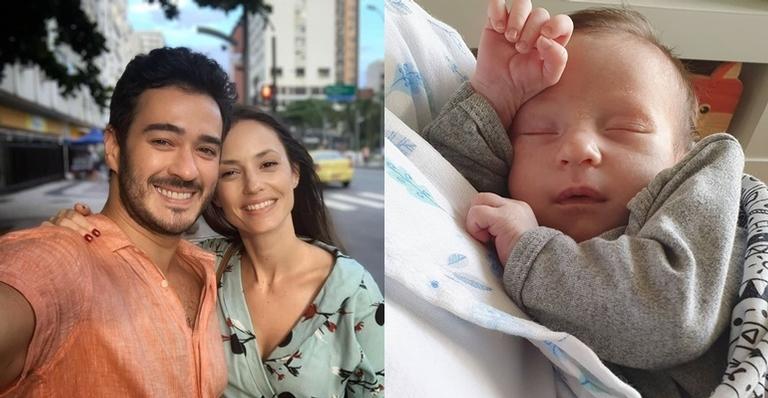Marcos Veras e Rosanne Mulholland posam com o filho recém-nascido: ”Acabadinhos de amor”