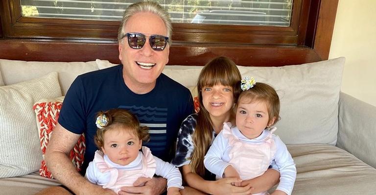 Roberto Justus compartilha momento ao lado das netas e da filha, Rafa