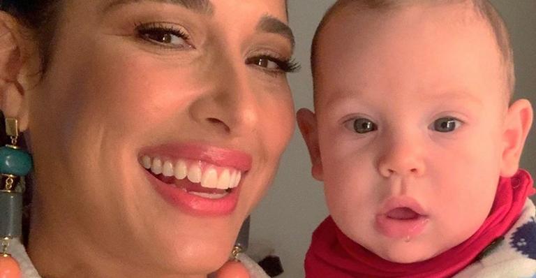 Giselle Itié mostra o filho, Pedro Luna, apoiando igualdade de gênero