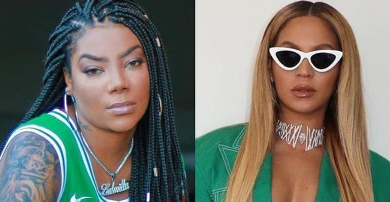 Ludmilla comemora aniversário de Beyoncé e se declara: ”Minha maior inspiração na vida”