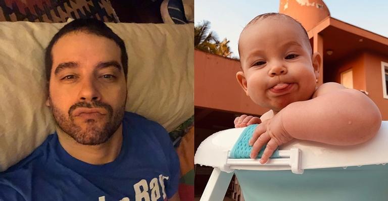 Gui Winter explode o fofurômetro com clique do filho, Pedro Luna: ”Lindeza de bebê”