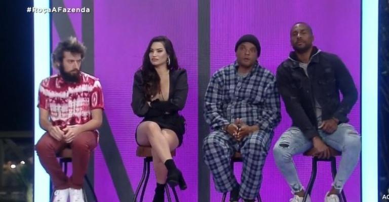A Fazenda: Cartolouco, Raissa, Fernandinho e Rodrigo estão na primeira roça do reality