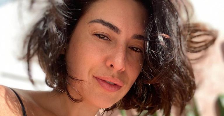 Fernanda Paes Leme inicia a manhã curtindo sua nova casa: ”Carinha de feliz na casa nova”