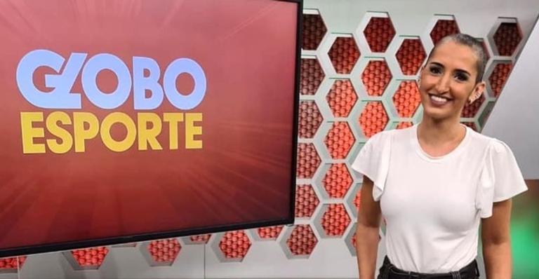 Em luta contra o câncer, apresentadora abandona peruca e comanda o ‘Globo Esporte’ careca