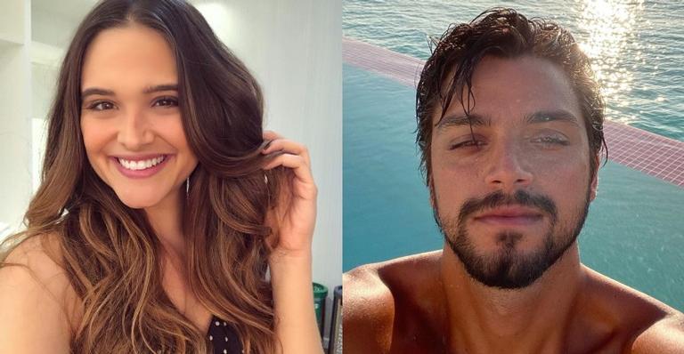 Nos bastidores de Salve-Se Quem Puder, Juliana Paiva posa com Rodrigo Simas