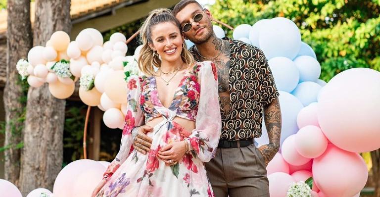 Lucas Lucco e Lorena Carvalho fazem chá revelação e anunciam o sexo de seu bebê