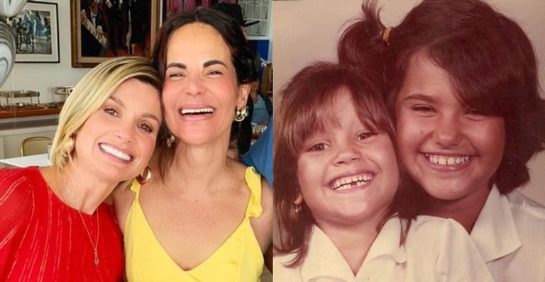 Flávia Alessandra relembra foto com sua irmã na época da escola e faz homenagem ao Dia do Professor