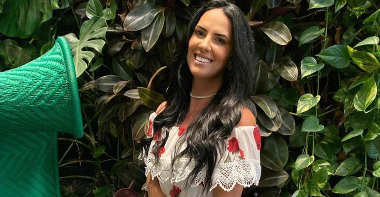 Graciele Lacerda arrasa ao apostar em visual monocromático: ”Look de ontem”