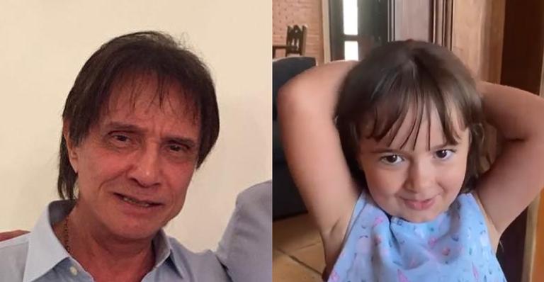 Aos 5 anos, neta de Roberto Carlos manda recado fofo para o vovô e encanta: ”Fofura”