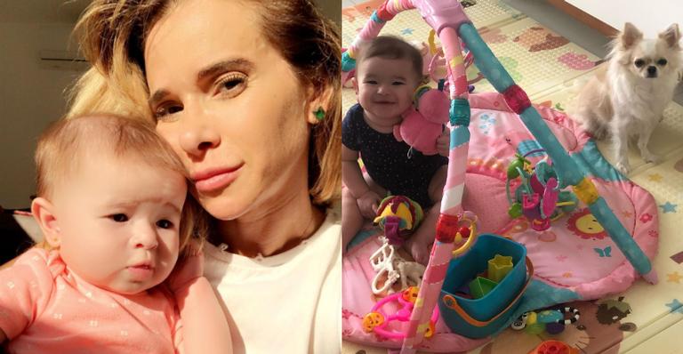 Dany Bananinha surge em momento íntimo com a filha e cachorrinha rouba a cena
