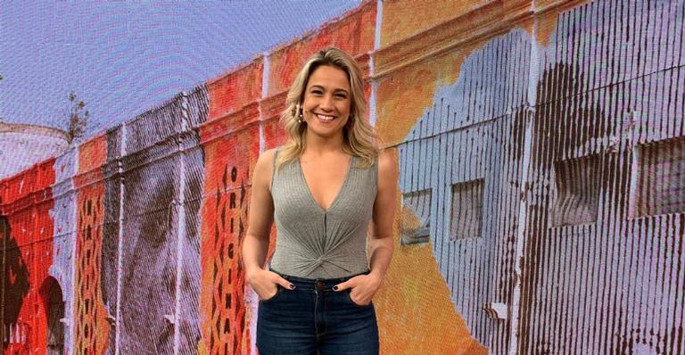 Fernanda Gentil diverte a web com registro nos bastidores do programa ‘Encontro’
