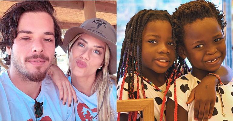 Giovanna Ewbank flagra momento de carinho dos filhos com o tio, Gian Luca, e se derrete