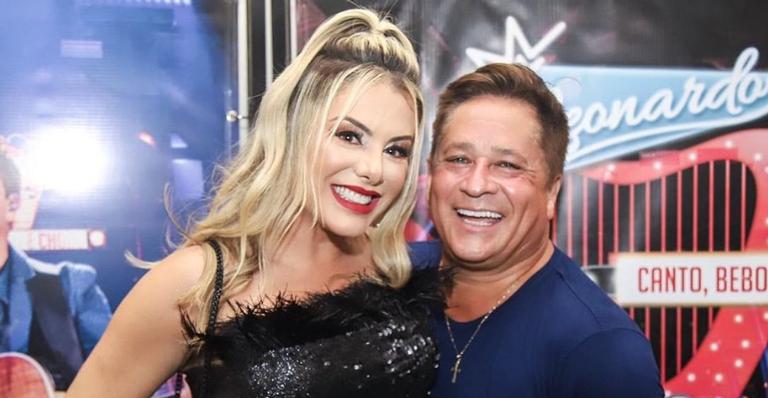 Leonardo faz linda declaração de aniversário para a esposa, Poliana Rocha: ”Meu grande Talismã”