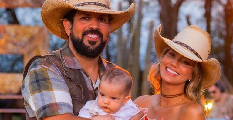 Aos seis meses, filho de Sorocaba e Biah Rodrigues é consagrado e ganha comemoração luxuosa