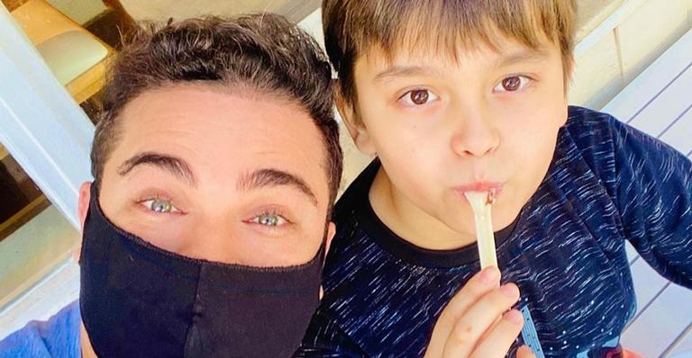 Sidney Sampaio celebra aniversário de dez anos do filho: ”Especial e muito amado”