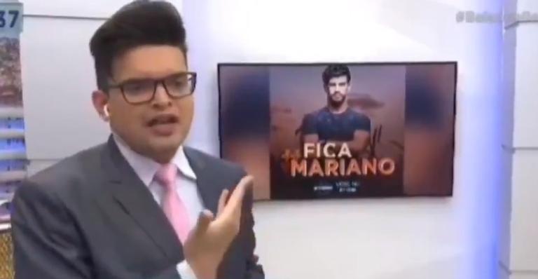 A Fazenda: Apresentador do Balanço Geral sorteia dinheiro para quem votar em Mariano e gera revolta