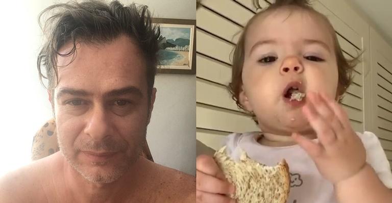 João Vitti posta vídeo da neta comendo pão feito por ele: ”Pelo visto aprovaste”