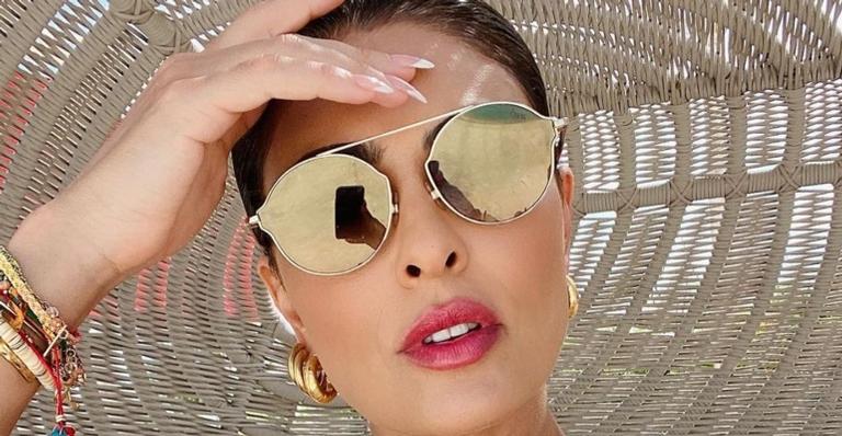Em suíte luxuosa, Juliana Paes exibe silhueta impecável em pôr-do-sol das Maldivas: ”Escultural”