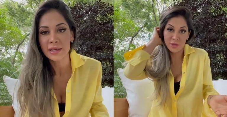 Mayra Cardi se pronuncia sobre pé misterioso em fotos e flores: ”São homens diferentes”
