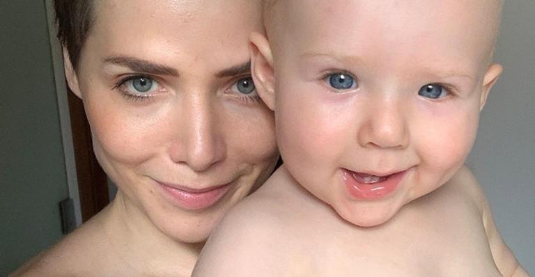 Leticia Colin encanta a web ao surgir fazendo caras e bocas com o filho, Uri: ”Fofura”