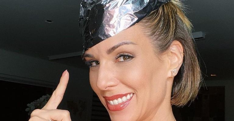 Ana Furtado rouba o ‘capacete’ contra invasores de mente de Boninho e brinca: ”Anti-spoiler”