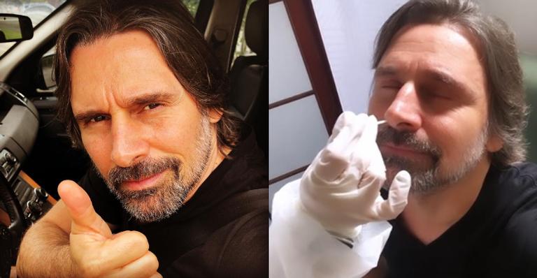 Em vídeo, Murilo Rosa surge fazendo teste de Covid-19: ”O importante é se cuidar”