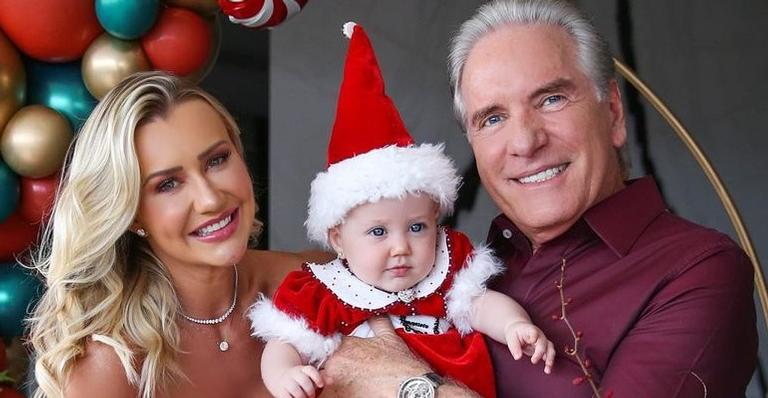 Roberto Justus encanta ao celebrar os sete meses da filha, Vicky: ”Doçura e amor”