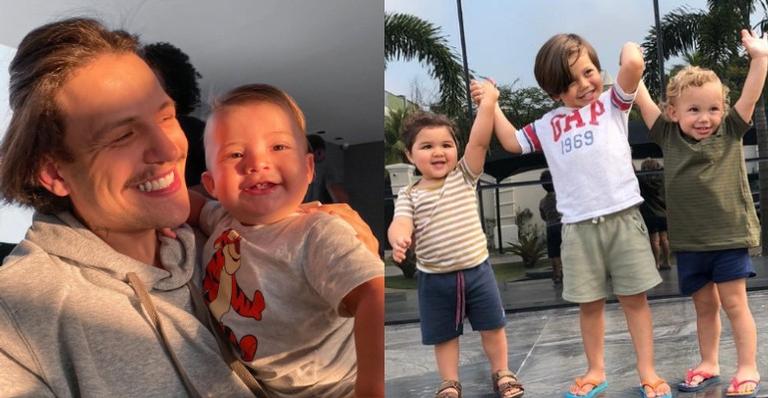 Saulo Poncio encanta a web ao postar vídeo dançando com o filho e os três sobrinhos