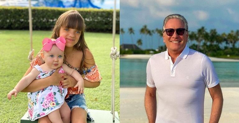 Roberto Justus encanta ao postar clique das filhas, Rafa e Vicky: ”Duas bonequinhas”