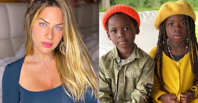 Giovanna Ewbank mostra os filhos diante da decoração natalina e revela: ”Ansiedade para o Natal”