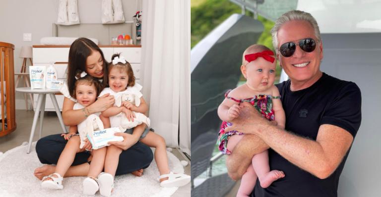 Gêmeas de Fabi Justus surgem brincando com Vicky e encantam: ”Empurrando a titia na motoca dela”