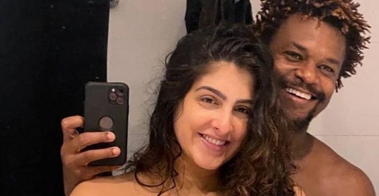 Yasmin Garcez, esposa do ator David Junior, comemora primeiro mês da filha: ”Te amo”