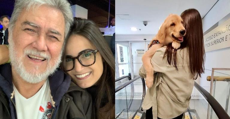 Mari Palma flagra momento fofíssimo de seu pai segurando sua cachorra: ”Melhor colo do mundo”