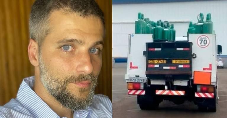 Bruno Gagliasso mostra cilindros de oxigênio sendo enviados para o Amazonas