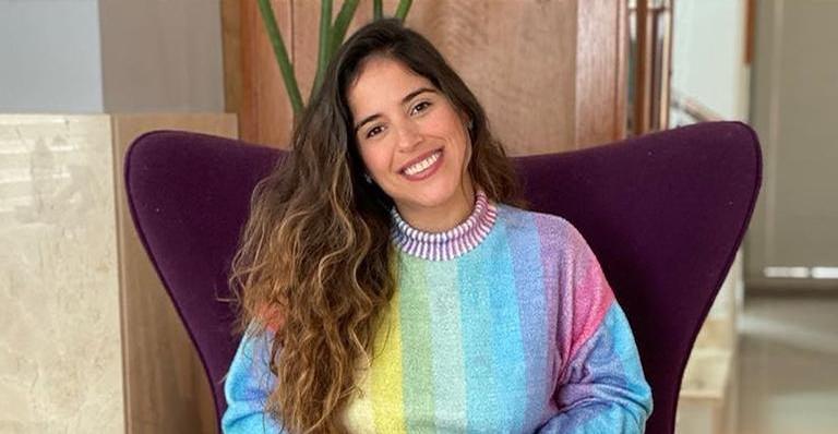 Camilla Camargo mostra a filha mexendo dentro da barriga e brinca: ”Julia e sua rave”