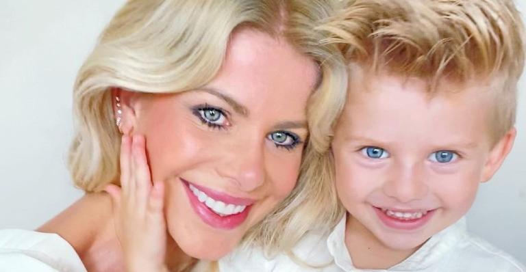 Karina Bacchi e Enrico aparecem com a mesma idade em montagem de fotos: ”Charminho de família”