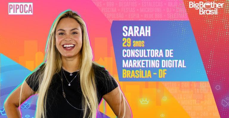 BBB21: Conheça Sarah, a participante de Brasília do grupo Pipoca