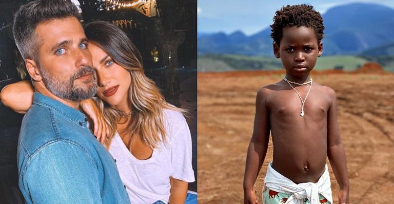 Bruno Gagliasso e Giovanna Ewbank se derretem por fotos de Bless de óculos espelhado