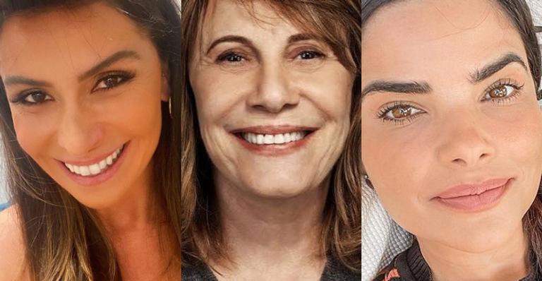 Giovanna Antonelli posa ao lado de Renata Sorrah e Vanessa Giacomo durante ensaio fotográfico