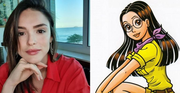 Isabelle Drummond posa caracterizada como Tina, sua personagem em ‘Turma da Mônica: Lições’