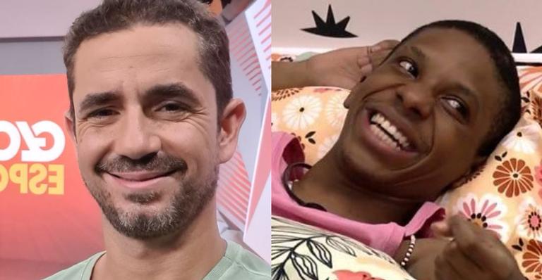 Felipe Andreoli encontra Lucas Penteado nos corredores da TV Globo: ”Tu é guerreiro demais!”