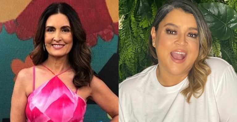 Fátima Bernardes posa com Preta Gil nos bastidores do Encontro