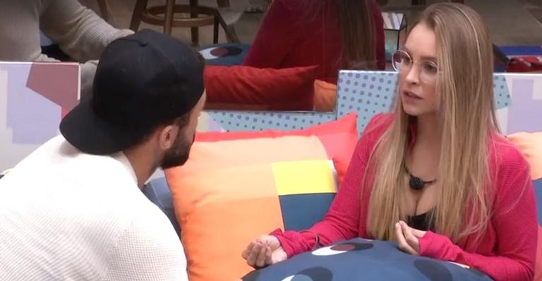BBB21: Carla Diaz critica Arthur por vetar Fiuk da prova do líder: ”Abre seu olho”