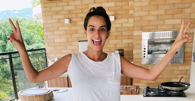 Grávida, Marcella Fogaça posa com roupa de Joaquim Lopes e brinca: ”Vida real”
